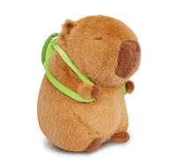 Poptrend Bonito peluche Capybara con mochila de tortuga para decoración del hogar y niños