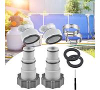 POPUBBY Adaptador manguera piscina, adaptador manguera piscina de 32 a 38 adaptador piscina intex conector para manguera de piscina de 32 y 38 mm de diámetro