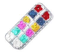 Popular 12 estilos FlatBack mezcla de cristales de colores multiformas de diamantes de imitación para arte 3D decoración piedras Set caja