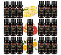 Popular 20 tipo 100%puro Cypress aceite esencial set para difusor, aromaterapia aceites esenciales kit para humidificador-cajeput,tomillo,clavo,geranio,pachulí,vainilla,jazmín...Aceites Esenciales set