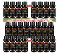 Popular 24 tipo aromaterapia Rose aceites esenciales set para difusor, 100% puro aceite esencial kit para humidificador-naranja, limón, incienso, mirra, pomelo, cedro, ciprés...esencial Aceite set