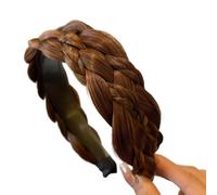 Popular 7 hebras trenzadas trenzadas banda de pelo antideslizante diseño pelucas de fibra para mujeres peinado de moda agarre cómodo extensión de cabello