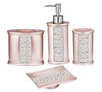 Popular Bath Accesorios de baño, Resina, Rubor Sinatra, Juego de 4 Piezas