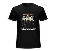 Popular Brian May Back to - Camiseta para hombre, color negro, Negro, L