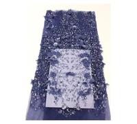 Popular Design 3D Three-dimensional Lilac Tulle Embroidered Lace Evening Dress Fabric(Antique Zinc)