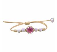 Popular Handmade Adjustable Braided Lace Glass Bead Dried Flower Bracelet For Women Rope Hoop Earrings