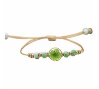 Popular Handmade Adjustable Braided Lace Glass Bead Dried Flower Bracelet For Women Rope Hoop Earrings