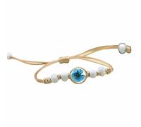Popular Handmade Adjustable Braided Lace Glass Bead Dried Flower Bracelet For Women Rope Hoop Earrings