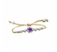 Popular Handmade Adjustable Braided Lace Glass Bead Dried Flower Bracelet For Women Rope Hoop Earrings