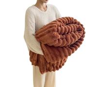 Popular Thickened Rabbit Soft-Touch Nap Blanket, Flannel Milk Micro-Soft Double Sided Soft Warm Throw for Bed Sofa Couch, Gentle-Texture Nap Throw, Lightweight Winter Comfort Cover for Adults Home Use