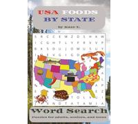 Popular USA Foods by State Word Search: Word Search with Easy to Read Print about Popular United States Food by State | 6x9 inches, 100 Pages | 50 Puzzles … Gift for Vacations, Holidays and Free Times