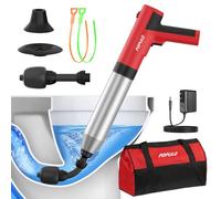 POPULO Desatascador eléctrico de inodoro Swift de alta presión para baño, suelos, ducha, resistente, versátil, removedor de obstrucciones de inodoro