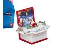 Popup Book Keychain - ABS 5x4x2.6cm | 3D Mini Popup Book, Cute Keychains For Car Keys and Backpacks | Small Gift Fidget Toy For Boys Girls Women Men Everyday Use