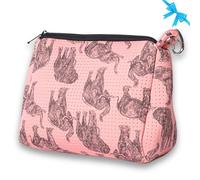 POPUPS Bolsa de maquillaje grande con cremallera, bolsa de cosméticos de neopreno impermeable de 7.7 x 10.7 x 5 pulgadas, Elefante majestuoso