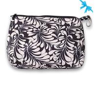 POPUPS Bolsa de maquillaje grande con cremallera, bolsa de cosméticos de neopreno impermeable de 7.75 x 10.75 x 5 pulgadas, Palm Dreams Negro