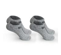 POPYS 2 Pares Calcetines Cortos de Lana - Calcetines invisibles Térmicos Unisex con interior afelpado (36-39, Gris)