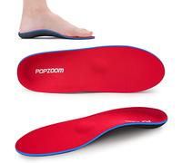 Popzoom Plantillas Ortopédicos para Pie Plano, Fascitis Plantar, el Dolor en el Talón, la Sobrepronación - plantillas trabajo fascitis plantar para Mujeres y Hombres (EU41-42,Rojo)