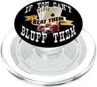 Póquer If You Can't Beat Them Bluff Them Las Vegas Poker PopSockets PopGrip para MagSafe