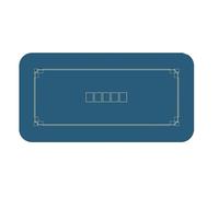 Póquer Mat， Tapete de diseño de Juego for Jugadores, Juego de póker Texas Hold'em, diseño de Mesa de Casino Profesional for Fiestas en casa(BLU,Large)