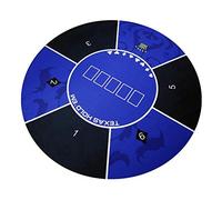 Póquer Mat， Tapete de póker Texas Hold'em con Superficie de Franela y Tubo de Transporte for Juegos de Fiesta Familiares, Accesorios de póker(BLU)