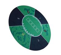 Póquer Mat， Tapete de póker Texas Hold'em con Superficie de Franela y Tubo de Transporte for Juegos de Fiesta Familiares, Accesorios de póker(Green)