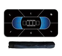 Póquer Mat， Tapete de póker Texas Hold'em for hasta 6 Jugadores, diseño de tapete de Mesa de póker con Bolsa de Almacenamiento for Juegos de póker(Black 6 Players,1.2 x 0.6 M)