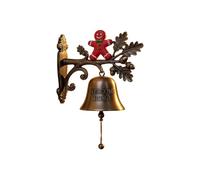 Por campanas para el hogar - 18cm Metal Navidad Garden Bell, Carillón de viento montado en la pared | Vintage Holiday Home Decor, Shop Farmhouse Kitchen Garden Entryway For Classroom Church Hotel