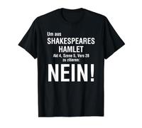 por Citar a Shakespeares Hamlet no. Camiseta gráfica económica, Hombre, Negro, S