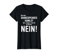 por Citar a Shakespeares Hamlet no. Camiseta gráfica económica, Mujer, Negro, L