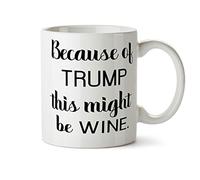 Por Culpa De Trump Esto Podría Ser Vino Taza De Café Con Asa Tazas Porcelana Taza Para Leche Cacao Té 330Ml