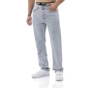 por Diga - Pantalón vaquero - Denim de corte recto en estilo de 5 bolsillos - Vaqueros clásicos de ajuste recto de algodón para el ocio y el día a día, azul claro, 36W / 32L