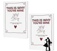 POR ESO ERES MÍO - Libro de recuerdos para parejas, libro de amor para rellenar con espacios en blanco para tu pareja. Escribe tus propias historias, recuerdos y momentos conmovedores. (2pcs)