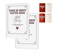 POR ESO ERES MÍO - Libro de recuerdos para parejas, Libro de recuerdos románticos para aniversario, Libros de amor para completar en blanco, Historia de registro de diario de relaciones (2pcs)