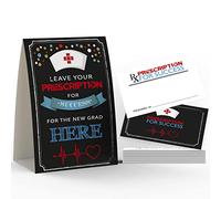 Por favor, deje su receta para el éxito, tarjetas de consejos de graduación de enfermera 2022 y cartel (1+25 pk), graduación de la escuela de medicina, consejos de enfermera, jubilación (JYC023)