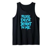 por Favor, disculpe al Detroit Que Hay en mí | Divertido Detroit Michigan Camiseta sin Mangas