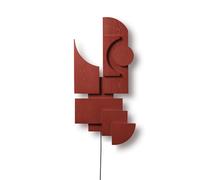 Por Favor Espere a Sentarse Lámpara de Pared Totem Deco Vasco Rojo