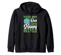 por Favor, Haz Que Nuestra Tierra Sea Feliz Reciclar Sudadera con Capucha