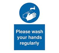 Por favor, lávate las manos con regularidad.