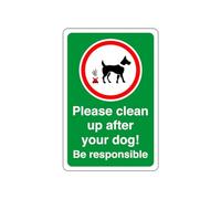 Por favor, límpialo después de tu perro. Sé responsable: adhesivo autoadhesivo de alta adherencia (150 mm x 100 mm), distancia de visión dentro de 3 m.