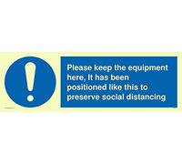 Por favor, mantenga el equipo aquí, se ha posicionado así para preservar el distanciamiento social.