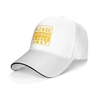 por Favor, Manténgase A 6 Pies De Distancia Hombre Mujer Gorras De Béisbol De ala Plana Ligereza Informal Sombrero Plegable Al Aire Libre Cap For Correr Deportivos Verano