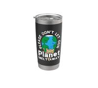 Por favor, no dejes que nuestro medio ambiente Madre Tierra Cambio Climático Vaso térmico de acero inoxidable de doble pared