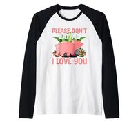 por Favor, no me Comas te Amo Camiseta Manga Raglan