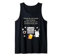 por Favor, no molestes al Escritor Novelista Autor Máquina de Escribir Camiseta sin Mangas