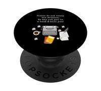 por Favor, no molestes al Escritor Novelista Autor Máquina de Escribir PopSockets PopGrip Adhesivo