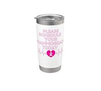 Por favor programe su mamografía hoy Concientización sobre el cáncer de mama Vaso térmico de acero inoxidable de doble pared