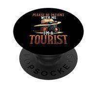 Por favor, sé paciente conmigo, soy un turista divertido vacaciones PopSockets PopGrip Adhesivo