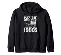 Por favor, sé paciente Soy de la década de 1900 Funny Over the Hill Sudadera con Capucha