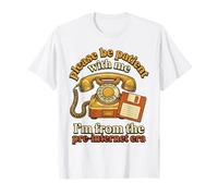 por Favor, Sea Paciente Antes de la era de Internet Retro Tech Disquete Camiseta