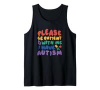 por Favor Sea Paciente Conmigo Tengo Autismo Puzzle Piece Meme Camiseta sin Mangas